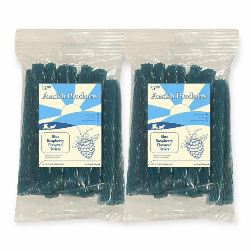 Licorice Sampler pack - 12 Total 1 Pound Bags - 7 Delicious Flavors 2 Bags of each, Except 1 black and 1 Red Raspberry - Amish Licorice Twist Candy Sweet