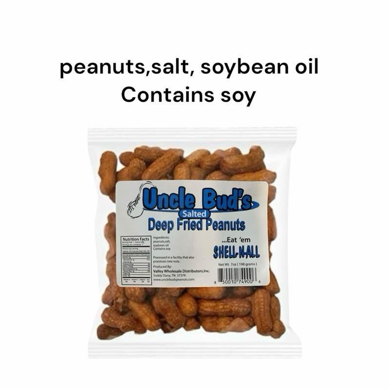 Uncle Bud's Deep Fried Peanuts - 6 Pack Sampler - Snack Protein