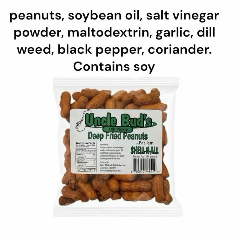 Uncle Bud's Deep Fried Peanuts - 6 Pack Sampler - Snack Protein