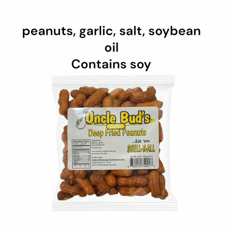 Uncle Bud's Deep Fried Peanuts - 6 Pack Sampler - Snack Protein