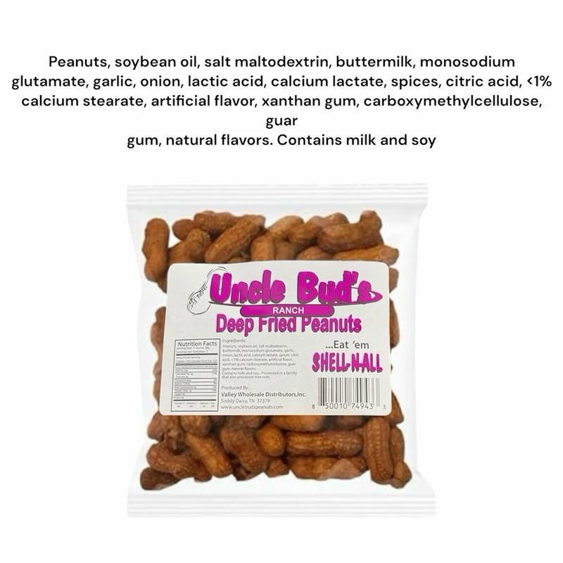 Uncle Bud's Deep Fried Peanuts - 6 Pack Sampler - Snack Protein