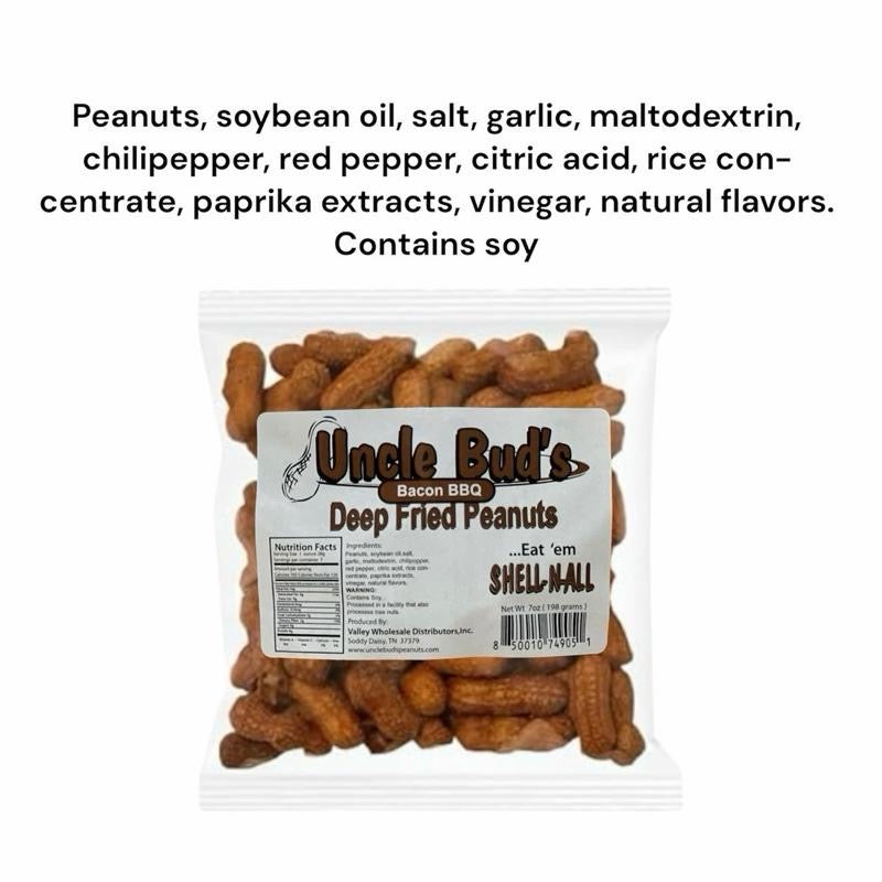 Uncle Bud's Deep Fried Peanuts - 6 Pack Sampler - Snack Protein