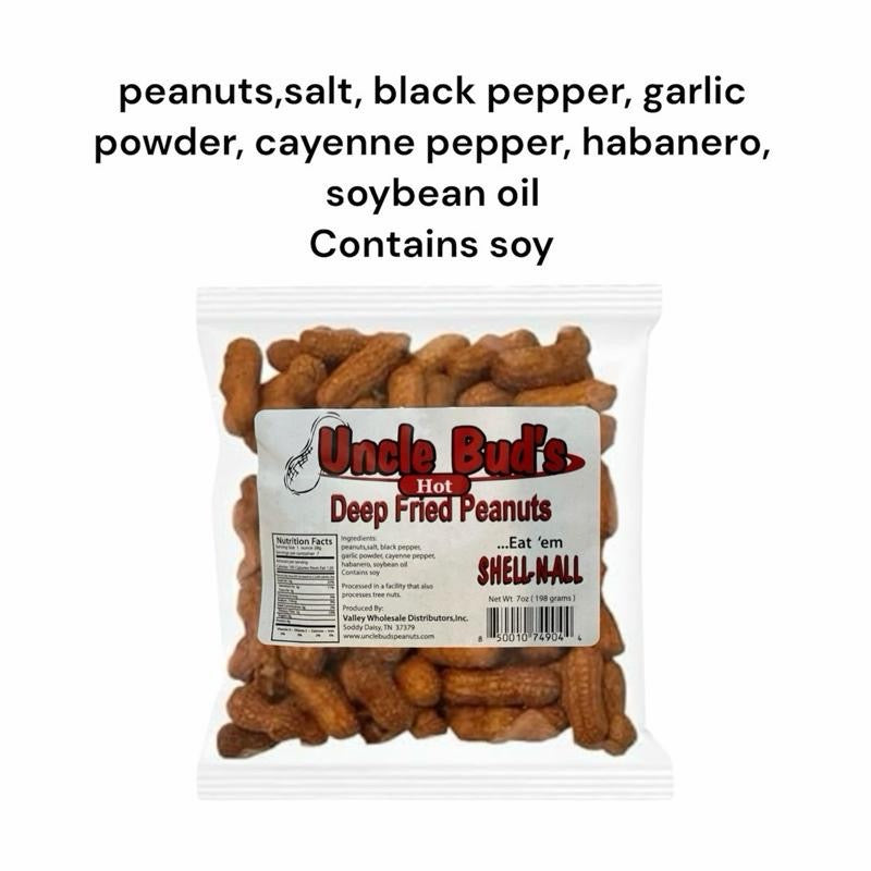 Uncle Bud's Deep Fried Peanuts - 6 Pack Sampler - Snack Protein