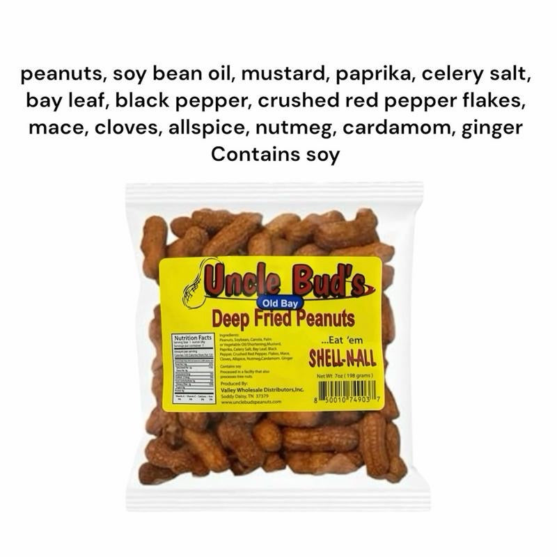 Uncle Bud's Deep Fried Peanuts - 6 Pack Sampler - Snack Protein