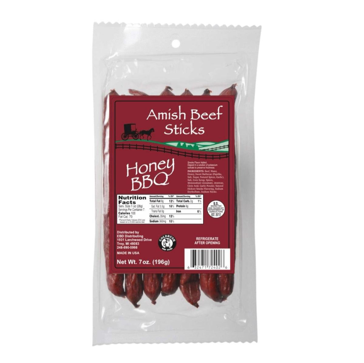 Beef Sticks - Seven 1oz Snack Sticks - 7 Ounce Beef Stick Bags -  High-Quality Meat Snack