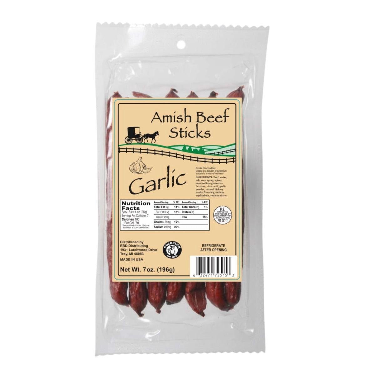 Beef Sticks - Seven 1oz Snack Sticks - 7 Ounce Beef Stick Bags -  High-Quality Meat Snack