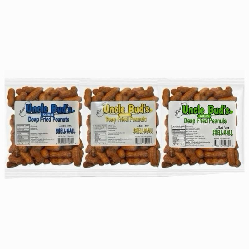 Uncle Bud's Deep Fried Peanuts - 3 Pack - Snack Protein