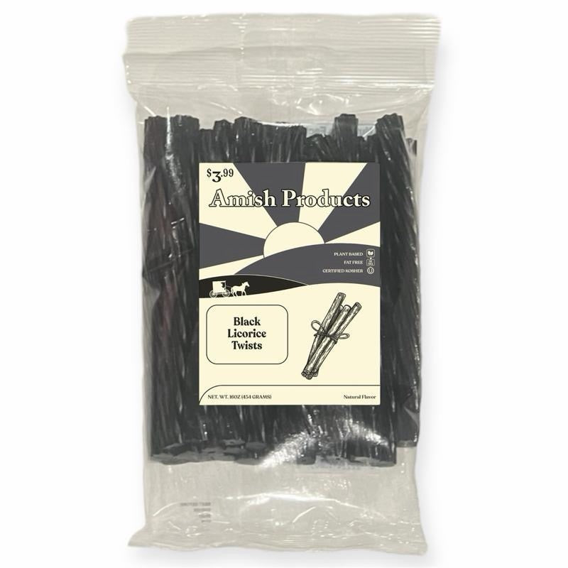 Licorice Sampler pack - 12 Total 1 Pound Bags - 7 Delicious Flavors 2 Bags of each, Except 1 black and 1 Red Raspberry - Amish Licorice Twist Candy Sweet