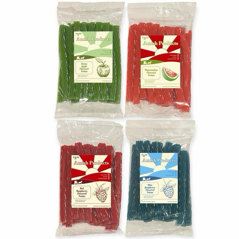 Licorice 4 pack - 7 Delicious Flavors - Amish Products - 16oz Bags