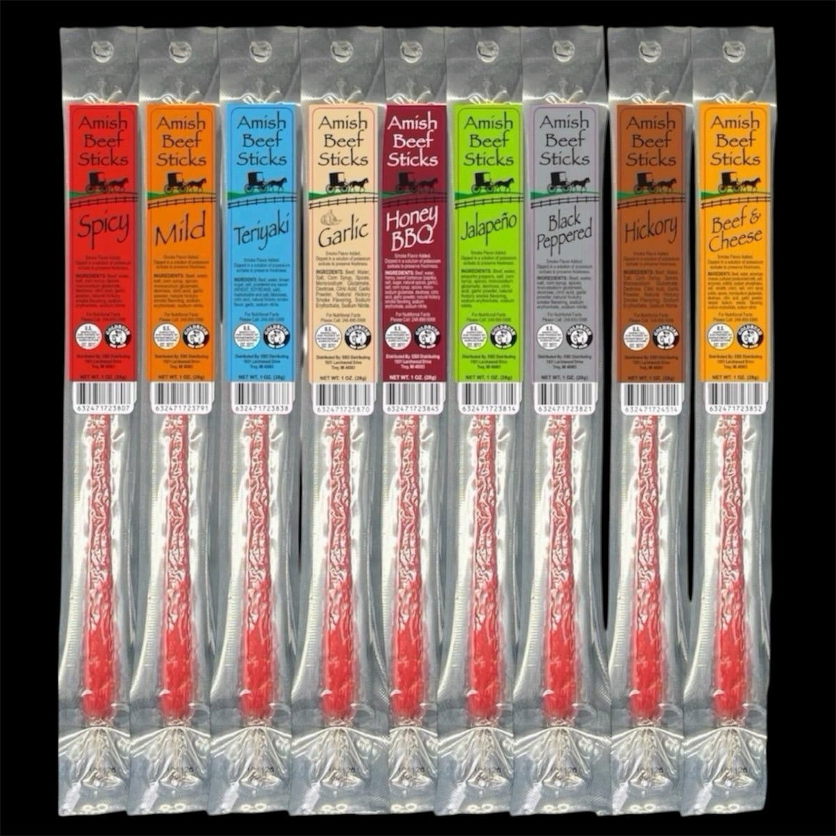 Beef Snack Sticks Sampler - Individually Wrapped Beef Snack Sticks - High Quality Meat Snack