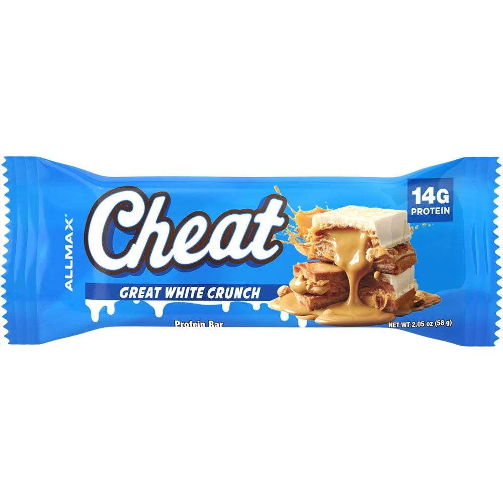 Allmax Cheat Bar - 12 Bars x 2.05oz (58g) - The High Protein Snack Bar That Tastes Like a Cheat Day