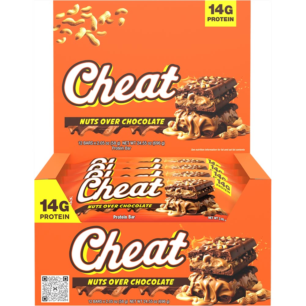 Allmax Cheat Bar - 12 Bars x 2.05oz (58g) - The High Protein Snack Bar That Tastes Like a Cheat Day