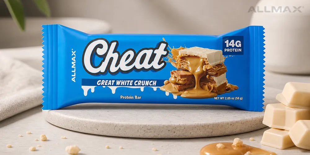 Allmax Cheat Bar - 12 Bars x 2.05oz (58g) - The High Protein Snack Bar That Tastes Like a Cheat Day